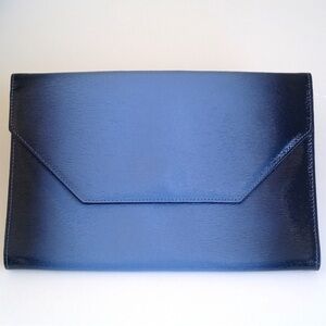 Halogen Ombré Blue Hand Clutch / Wristlet Multiple Card Holder with Handle